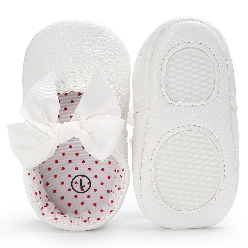 Baby Girl's Sweet Golden Bownot Decoration Prewalker Shoes Children's clothing