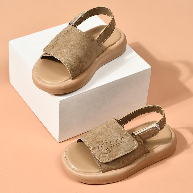 baby clothes Toddler Girl Letter Print Velcro Strap Sandals 