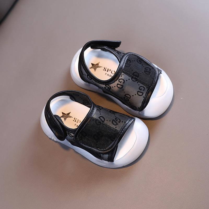 kids denim jacket Toddler Boy Geometric Print Velcro Strap Sandals 