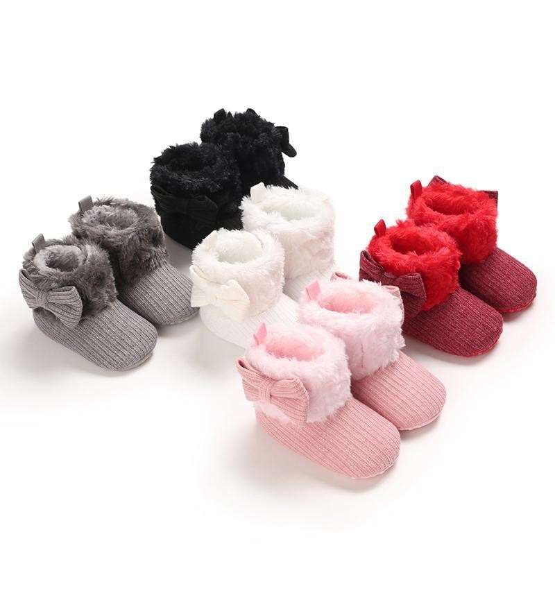 Velcro Design Cotton Fabric Shoes for Baby Girl