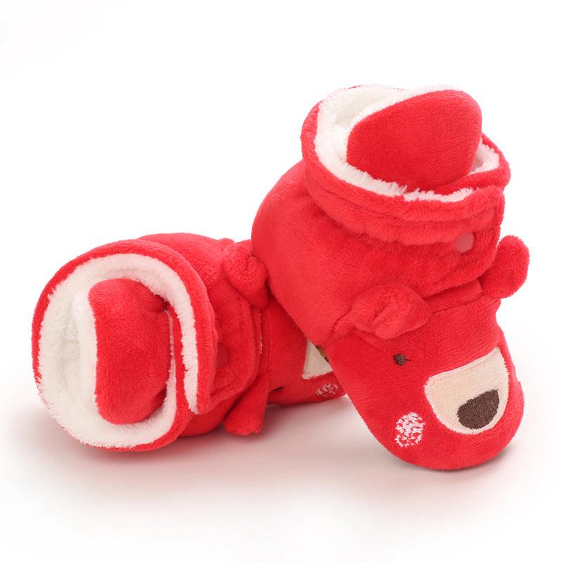 Baby Boys Girls Autumn Winter Cute Cartoon Animal Soft Soled Warm Walking Shoes