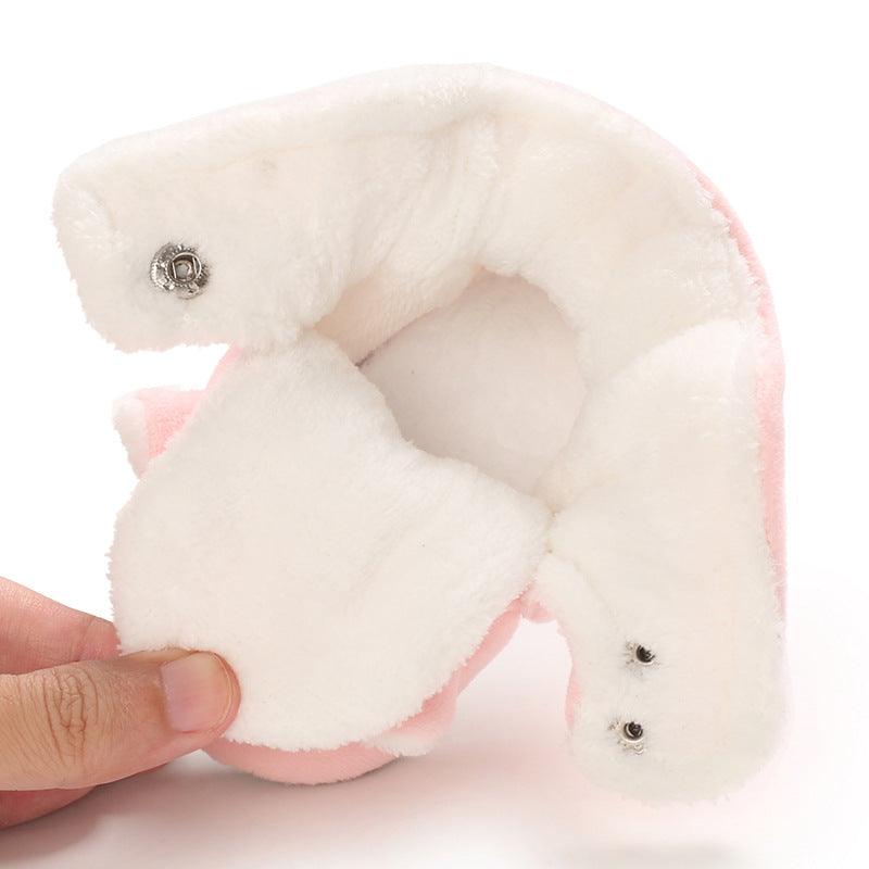 Baby Boys Girls Autumn Winter Cute Cartoon Animal Soft Soled Warm Walking Shoes