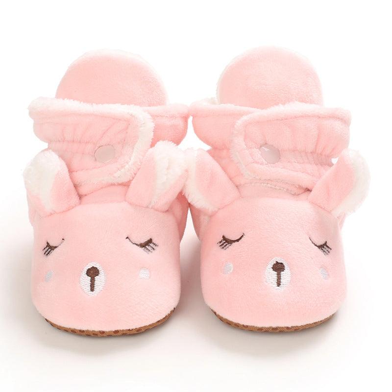 Baby Boys Girls Autumn Winter Cute Cartoon Animal Soft Soled Warm Walking Shoes