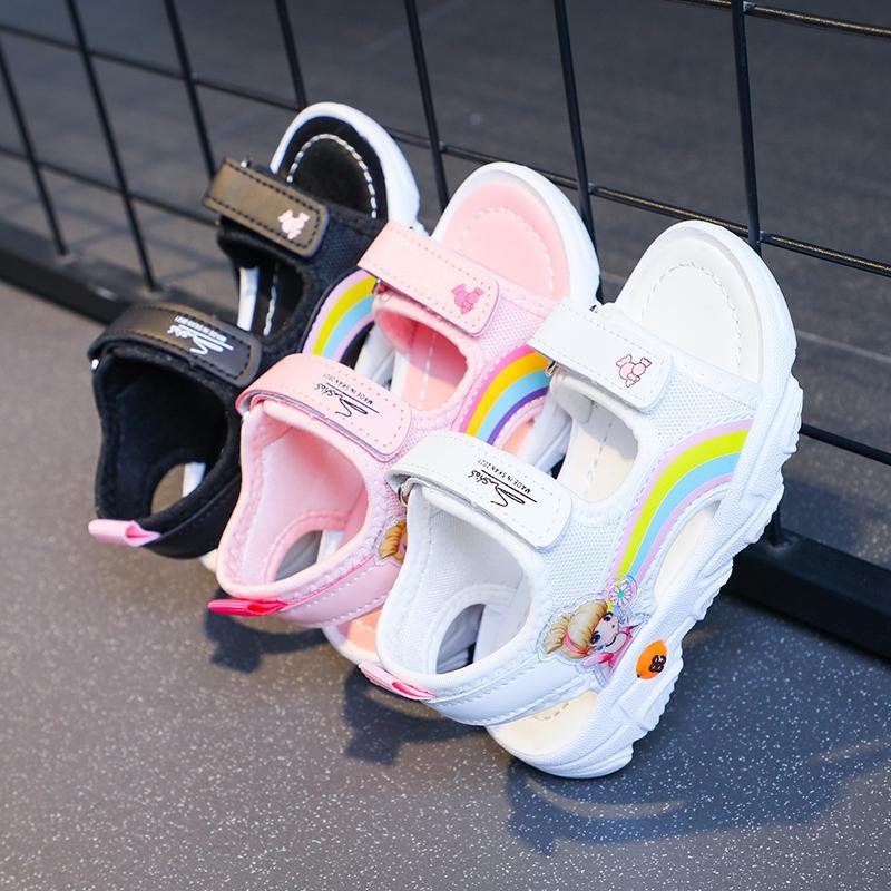 baby onesies usa Toddler Girl's Rainbow Girl Pattern Sandals 