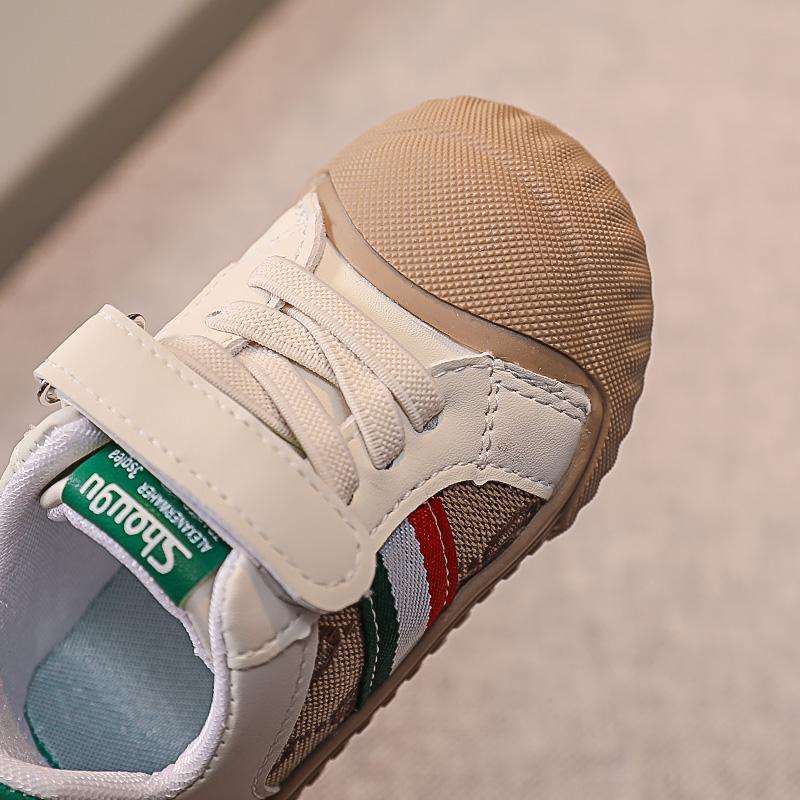 trendy kids clothing Toddler Boy Letter Pattern Velcro Canvas Shoes 