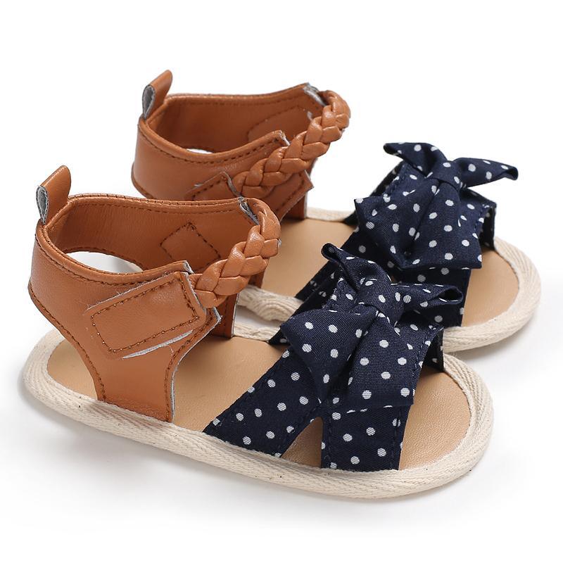 Bow Decor Canvas sandals for Baby Girl Children's clothing