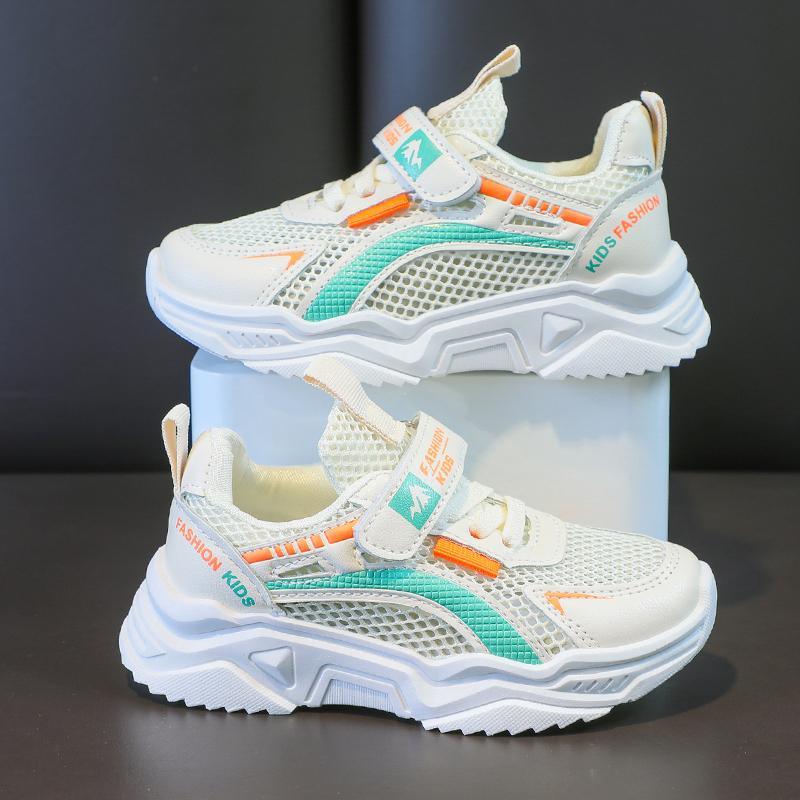baby clothes suppliers Kid Boy's Letter Pattern Mesh Surface Sports Shoes 