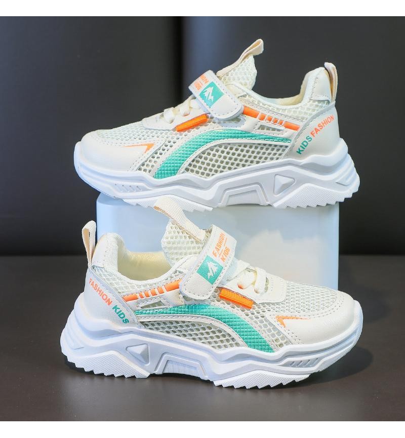 baby clothes suppliers Kid Boy's Letter Pattern Mesh Surface Sports Shoes 