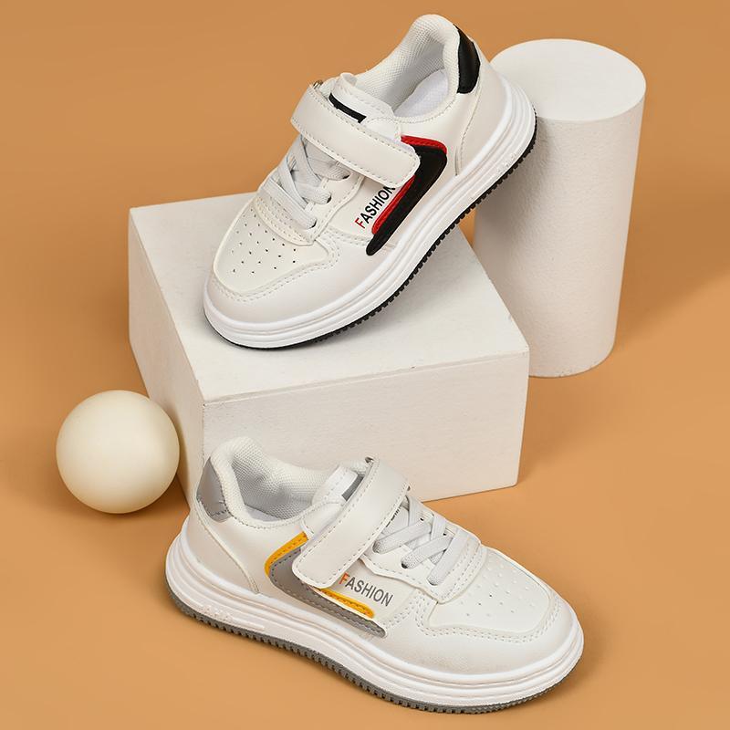 children's jean jackets Kid Children's Solid Color Sports Board Shoes 