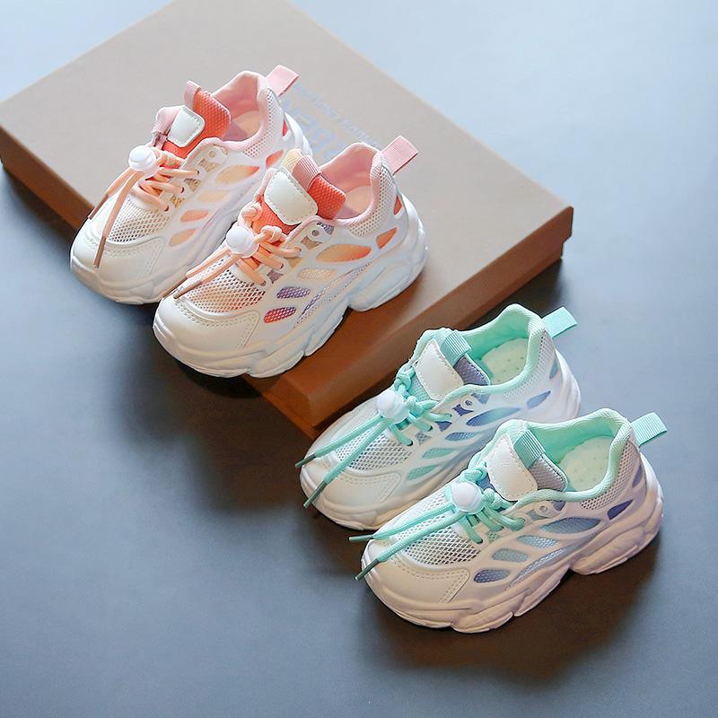 childrens clothing Kid Girl Color-Block Sport Shoes 