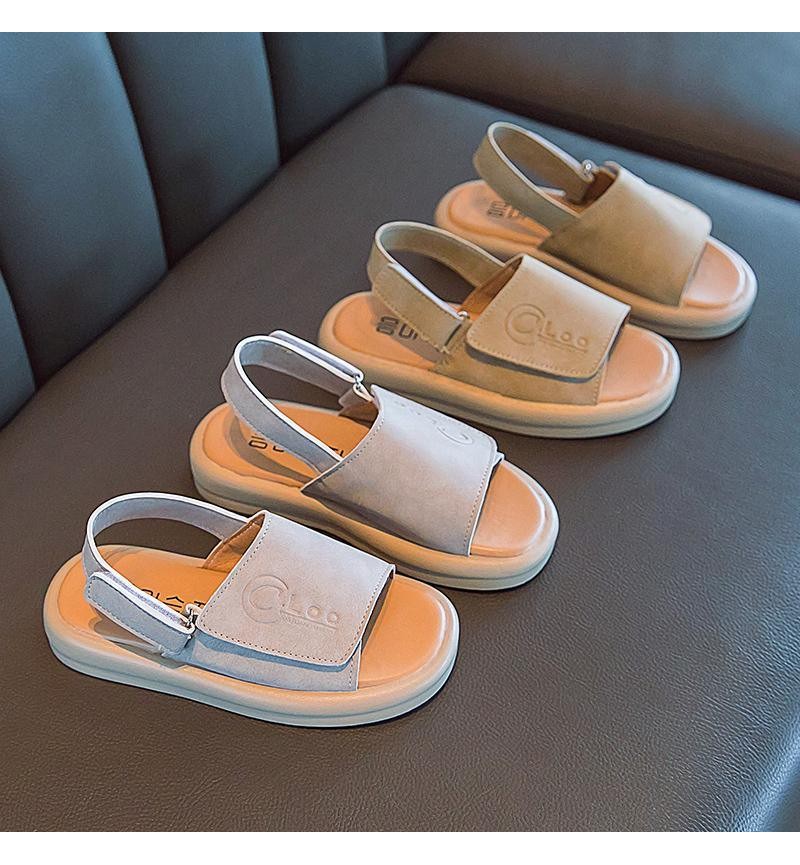 baby clothes Toddler Girl Letter Print Velcro Strap Sandals 