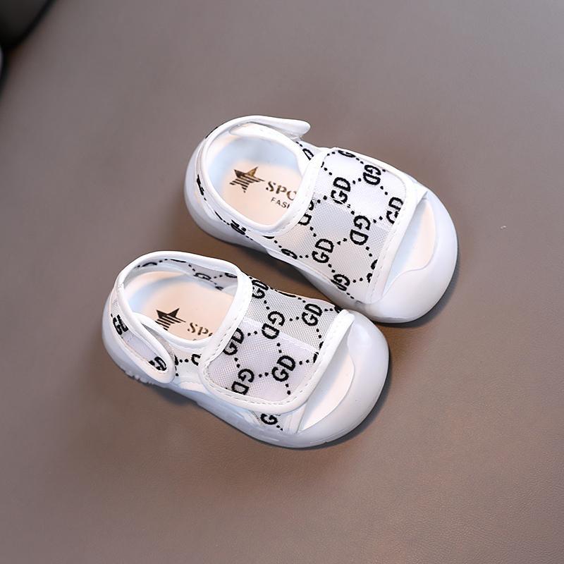 kids denim jacket Toddler Boy Geometric Print Velcro Strap Sandals 