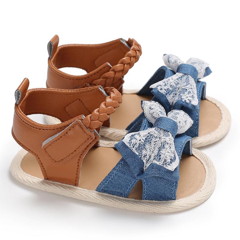 Bow Decor Canvas sandals for Baby Girl Children's clothing
