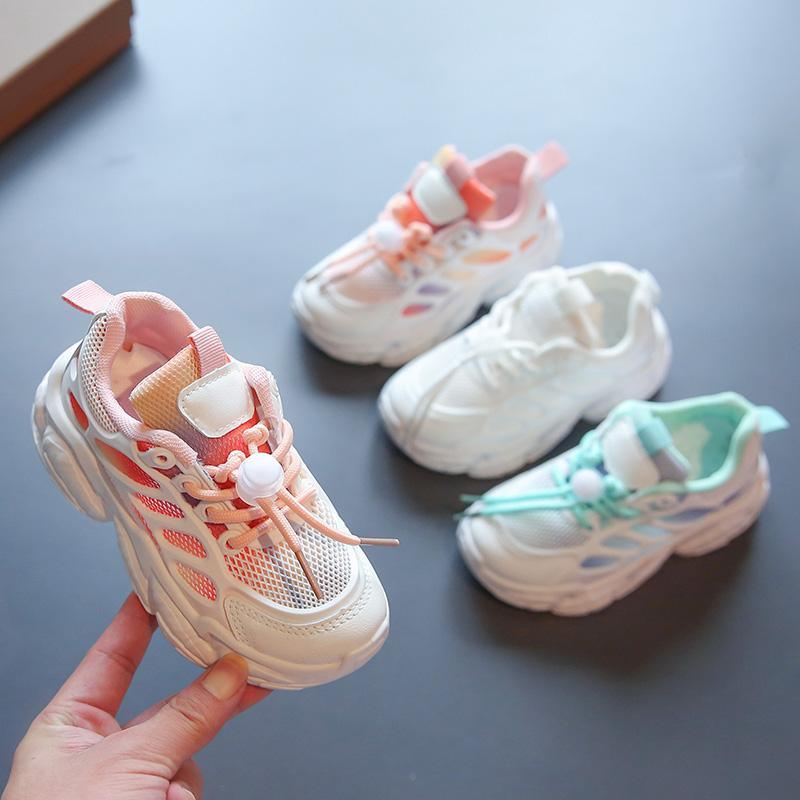 childrens clothing Kid Girl Color-Block Sport Shoes 