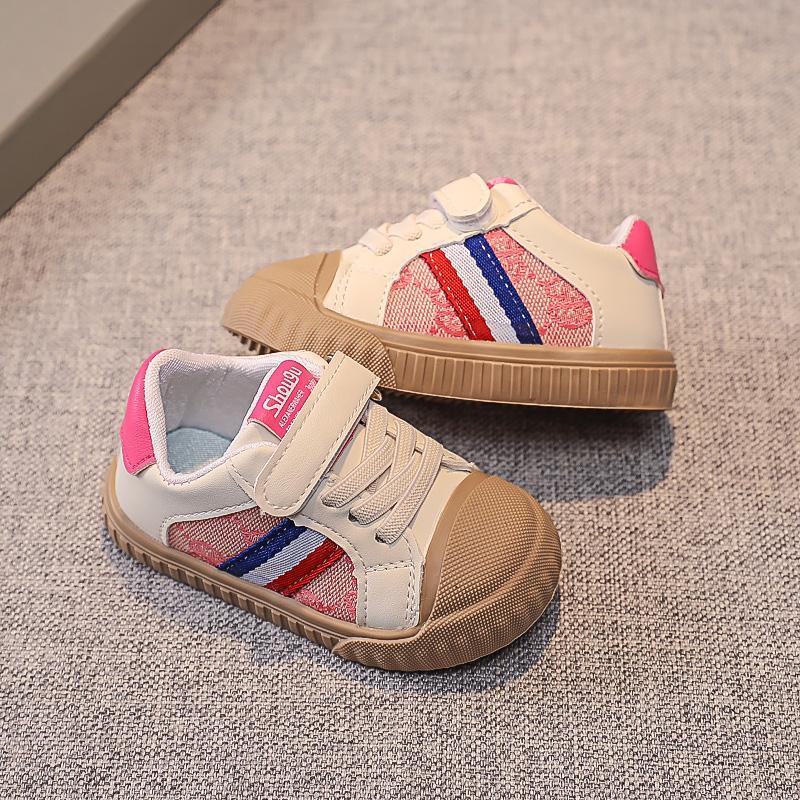 trendy kids clothing Toddler Boy Letter Pattern Velcro Canvas Shoes 