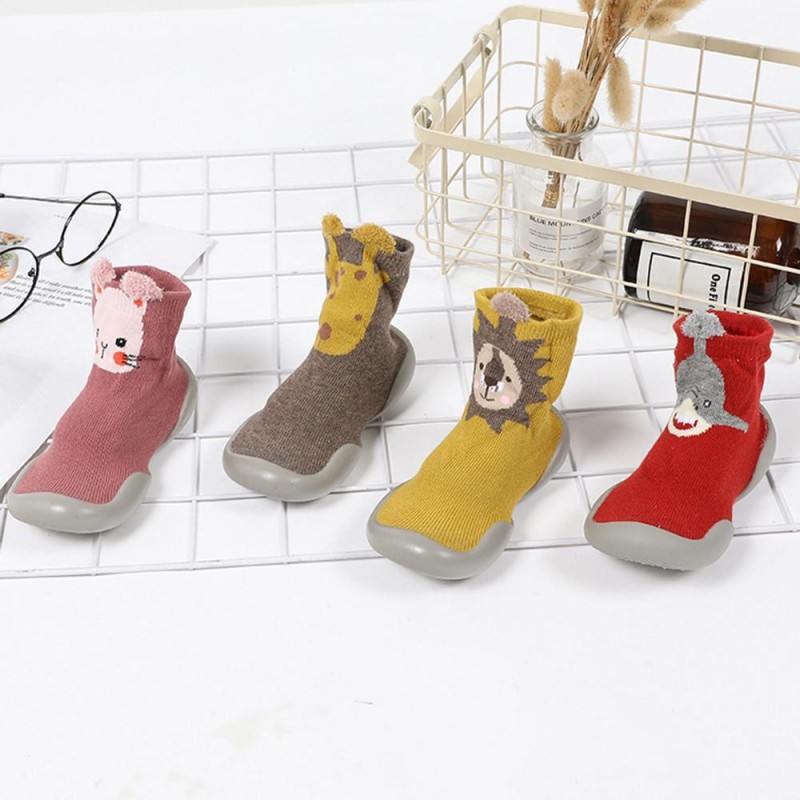 Baby Boys Animal Print High Top Knitted Sock Shoes