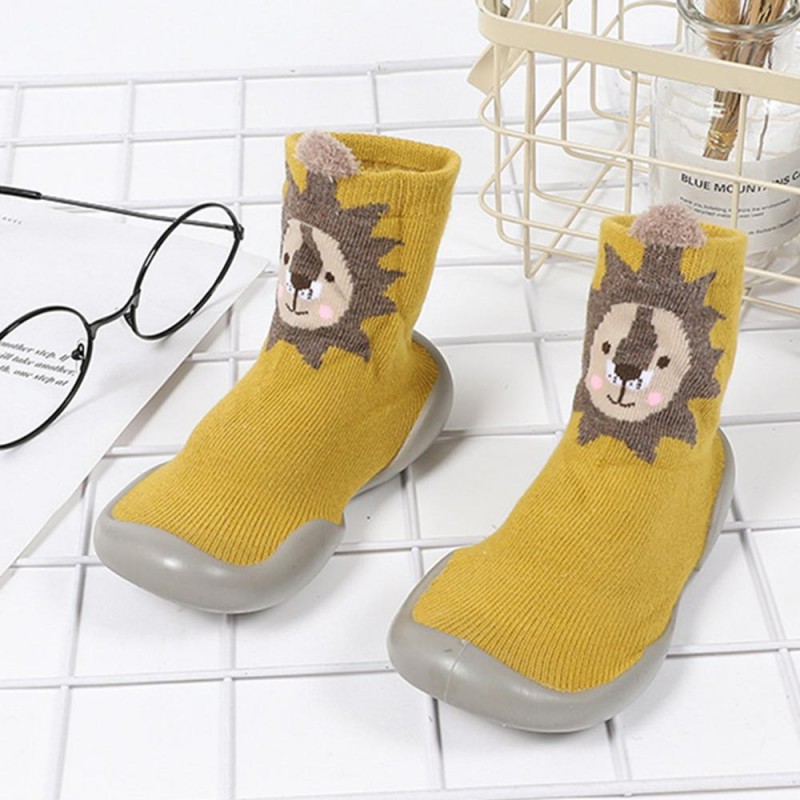 Baby Boys Animal Print High Top Knitted Sock Shoes