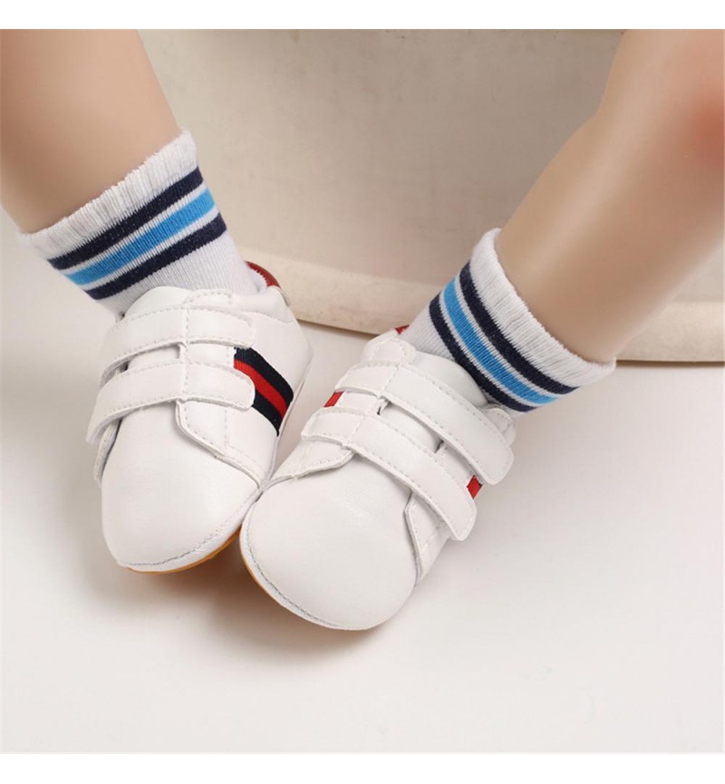 Baby Artificial PU Casual Magic Tape Sneakers Cheap Kid Shoes 