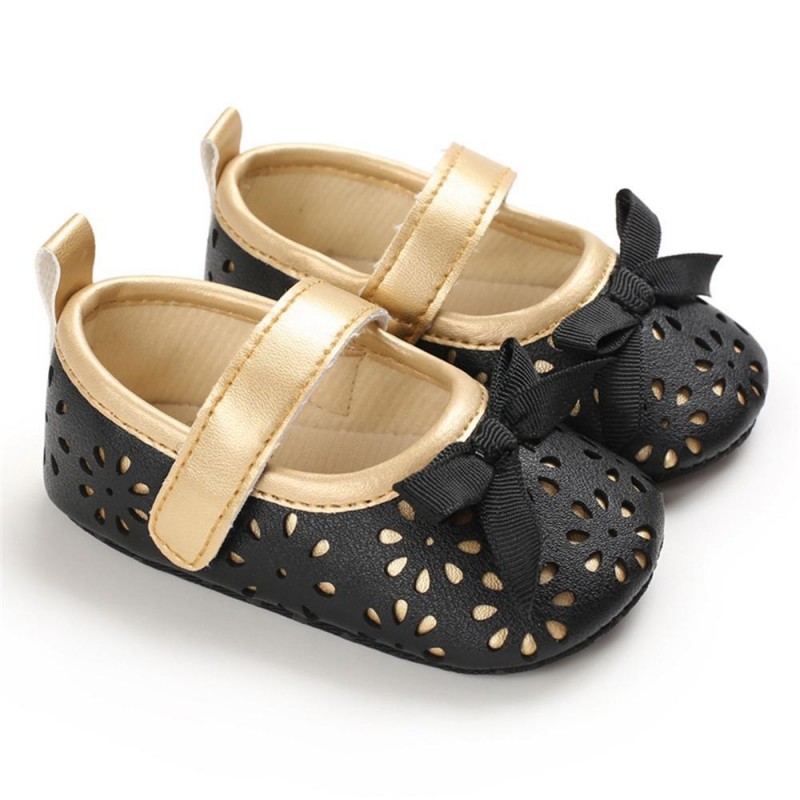 Baby Girls Bow Decor Magic Tape Princess Shoes Kids Shoes