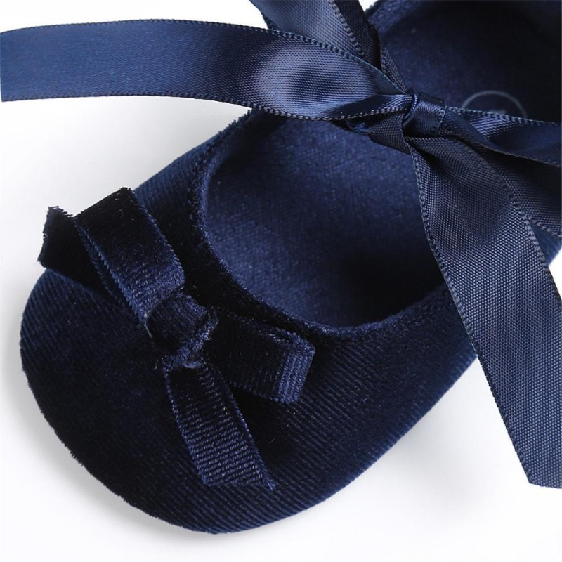 Baby Girls Bow Slip On Soft Sole Flat Shoes 
