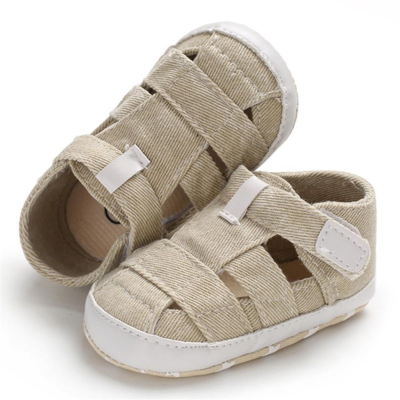 Baby Canvas Hollow Out Magic Tape Comfy Sandals Baby Shoes 
