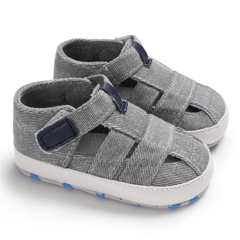 Baby Canvas Hollow Out Magic Tape Comfy Sandals Baby Shoes 