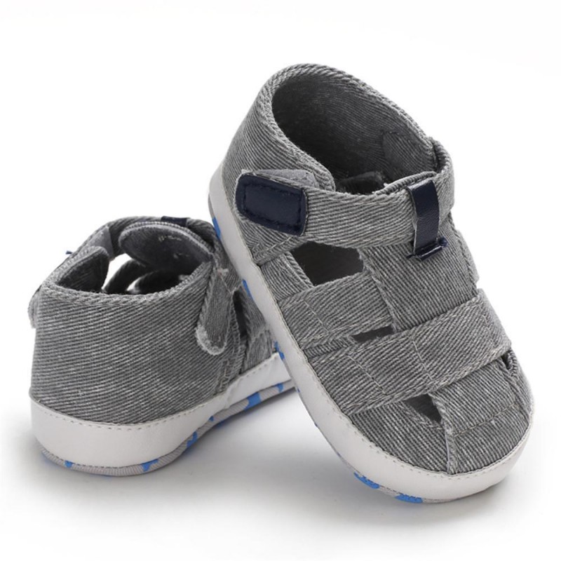 Baby Canvas Hollow Out Magic Tape Comfy Sandals Baby Shoes 