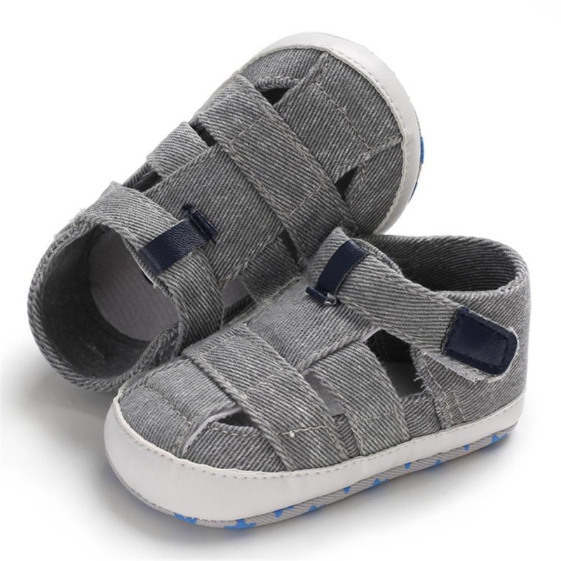 Baby Canvas Hollow Out Magic Tape Comfy Sandals Baby Shoes 