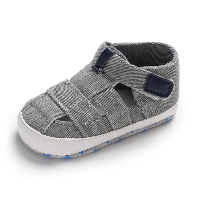 Baby Canvas Hollow Out Magic Tape Comfy Sandals Baby Shoes 