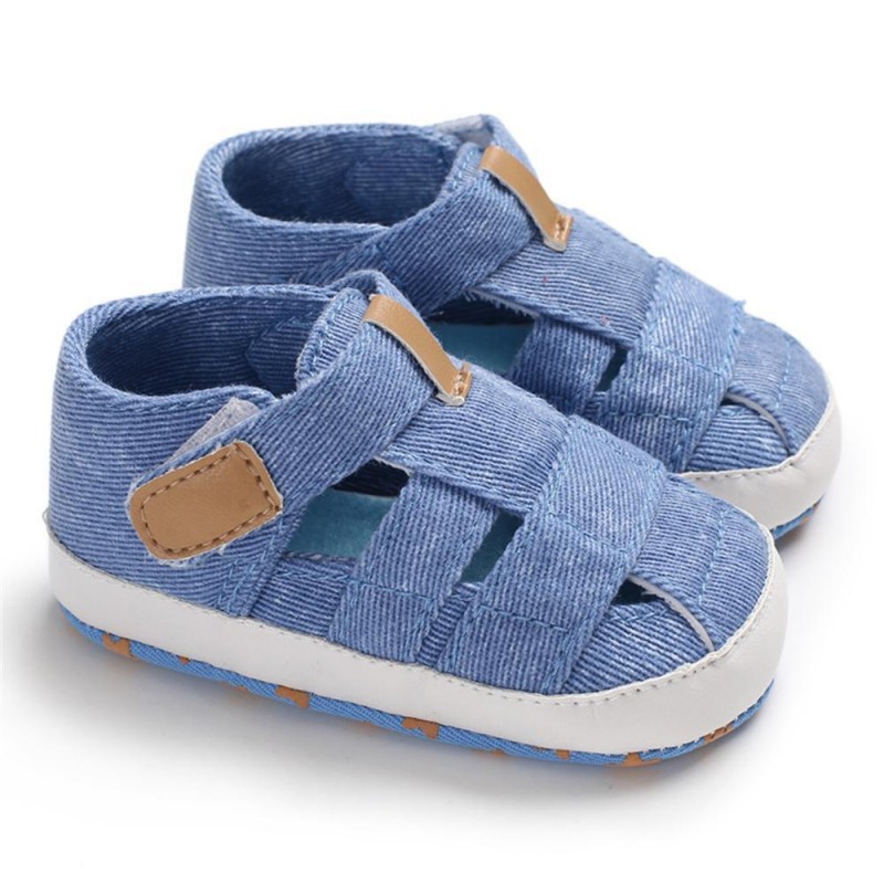 Baby Canvas Hollow Out Magic Tape Comfy Sandals Baby Shoes 