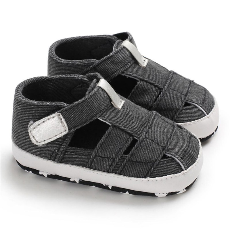 Baby Canvas Hollow Out Magic Tape Comfy Sandals Baby Shoes 