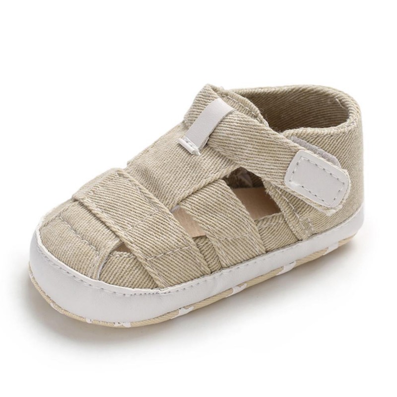 Baby Canvas Hollow Out Magic Tape Comfy Sandals Baby Shoes 