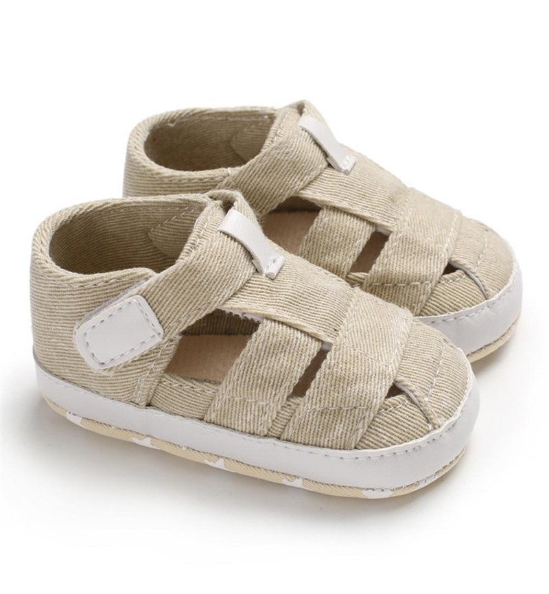 Baby Canvas Hollow Out Magic Tape Comfy Sandals Baby Shoes 