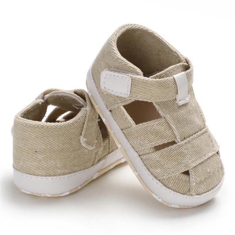 Baby Canvas Hollow Out Magic Tape Comfy Sandals Baby Shoes 