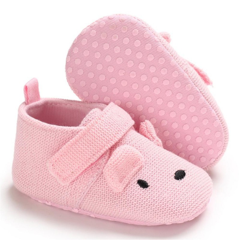 Baby Unisex Cartoon Magic Tape Flats Kids Shoes 