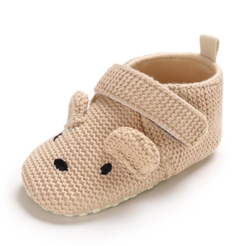 Baby Unisex Cartoon Magic Tape Flats Kids Shoes 