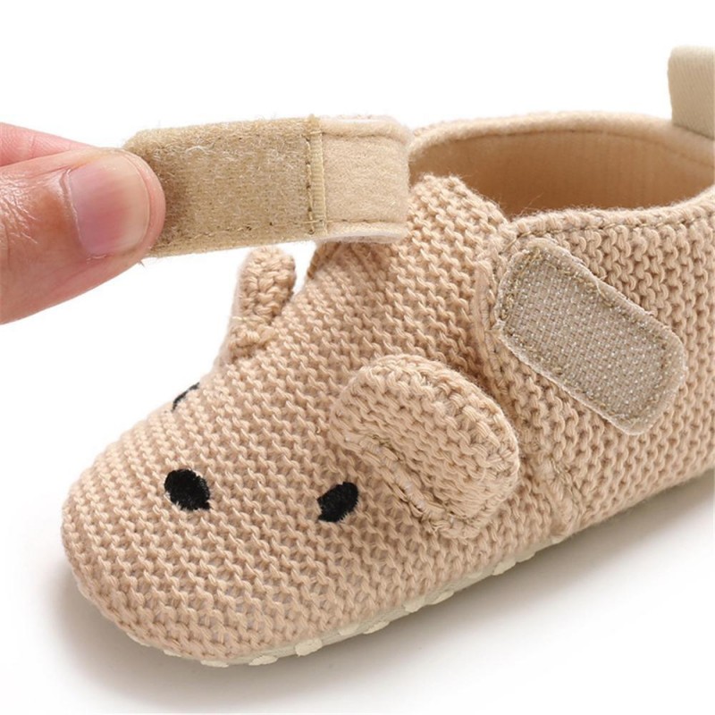 Baby Unisex Cartoon Magic Tape Flats Kids Shoes 