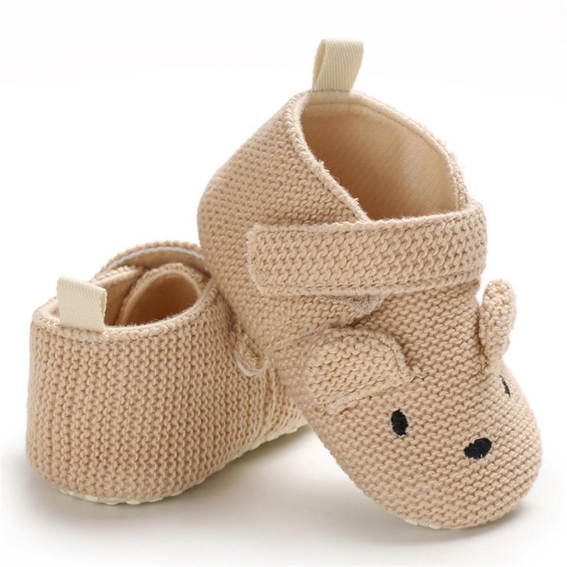 Baby Unisex Cartoon Magic Tape Flats Kids Shoes 