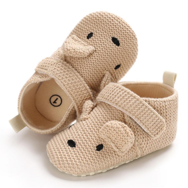 Baby Unisex Cartoon Magic Tape Flats Kids Shoes 