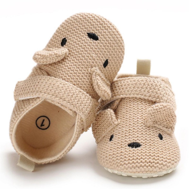 Baby Unisex Cartoon Magic Tape Flats Kids Shoes 