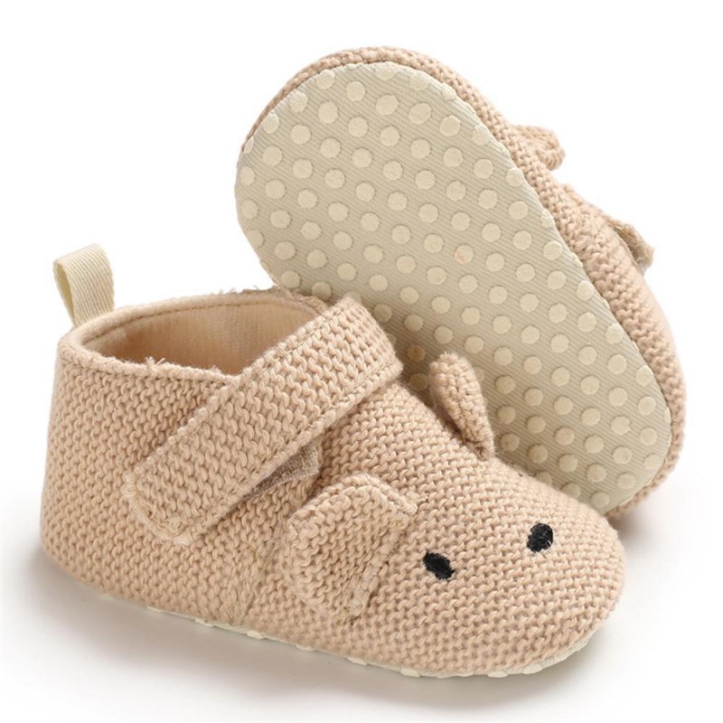 Baby Unisex Cartoon Magic Tape Flats Kids Shoes 