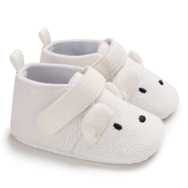 Baby Unisex Cartoon Magic Tape Flats Kids Shoes 