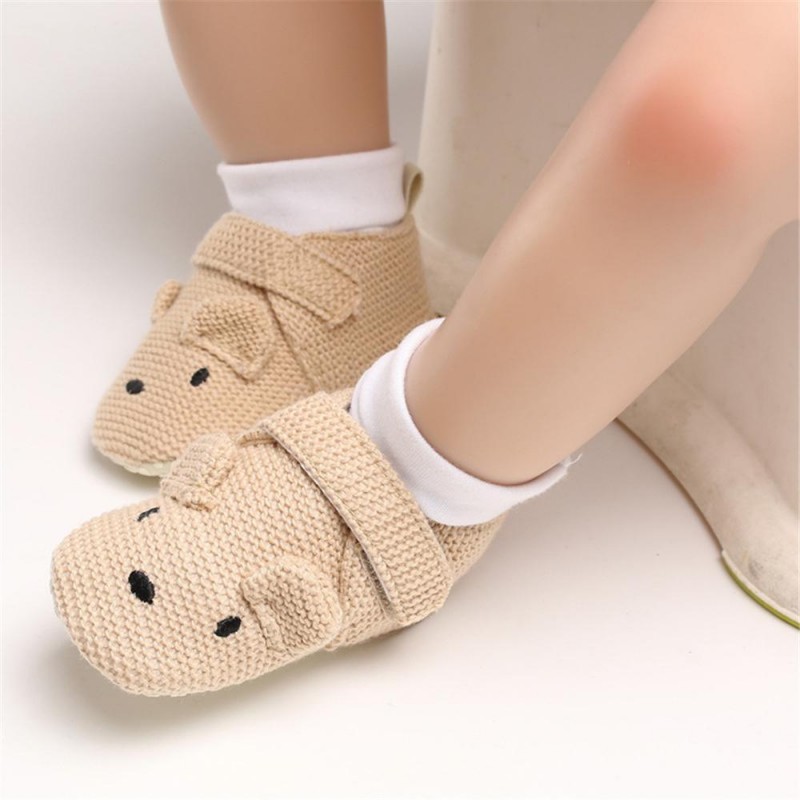 Baby Unisex Cartoon Magic Tape Flats Kids Shoes 