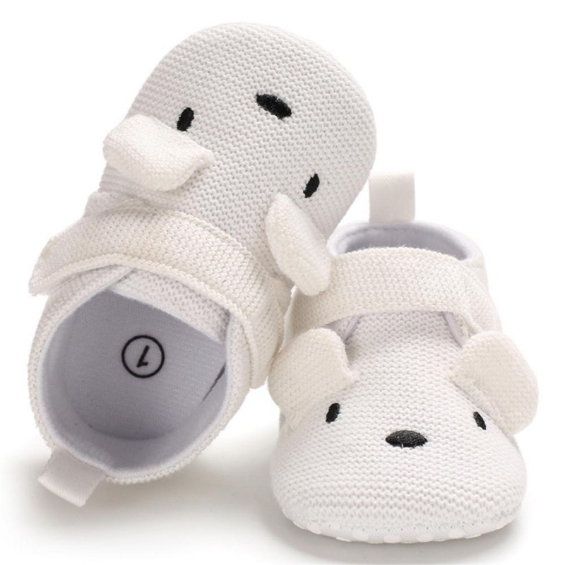 Baby Unisex Cartoon Magic Tape Flats Kids Shoes 