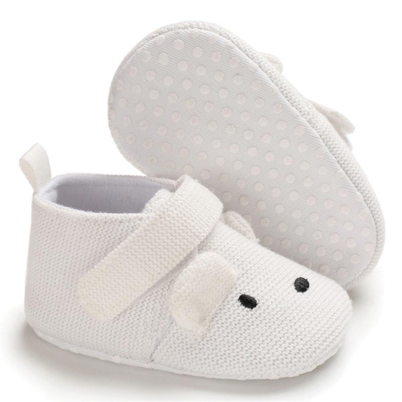 Baby Unisex Cartoon Magic Tape Flats Kids Shoes 