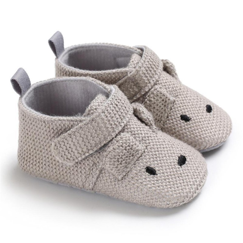Baby Unisex Cartoon Magic Tape Flats Kids Shoes 