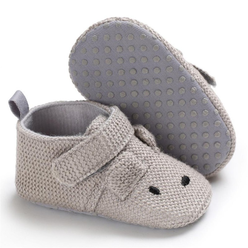 Baby Unisex Cartoon Magic Tape Flats Kids Shoes 