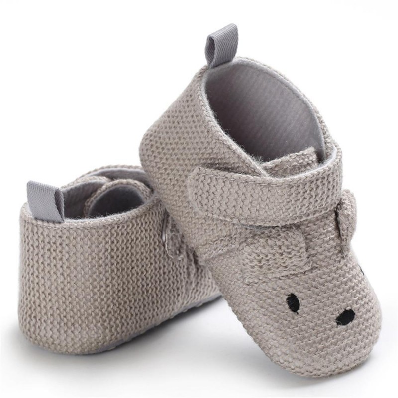 Baby Unisex Cartoon Magic Tape Flats Kids Shoes 