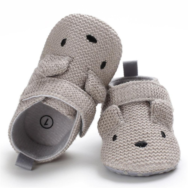 Baby Unisex Cartoon Magic Tape Flats Kids Shoes 