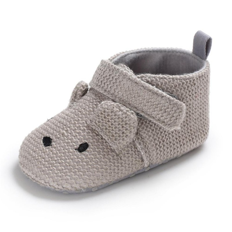 Baby Unisex Cartoon Magic Tape Flats Kids Shoes 